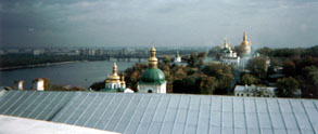 looking down the right bank of the dnipro