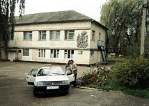 our new driver valera outside the orphanage in orshivtsi