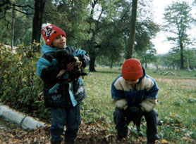 sabachka!!! russian for puppies - and the boys love dogs. another very obviously opened door