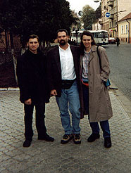 maxim & the rengerts in chernivtsi awaiting pictures to take to the internet cafe