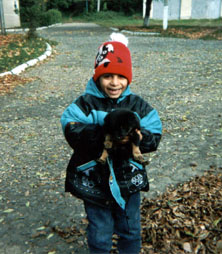 victor is just soooo cute with this puppy!!